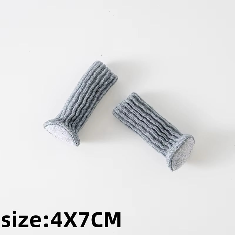 16PCS Knitted Chair Leg Silent Protection Cover Door Handle Wear Resistant anti Slip Floor Scratch Protection Furniture Foot Mat