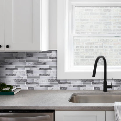 25PCS Marble Pattern 3D Effect Thickened Crystal Kitchen Stickers Waterproof Greaseproof Kitchen Wall Stickers Home Decorative S