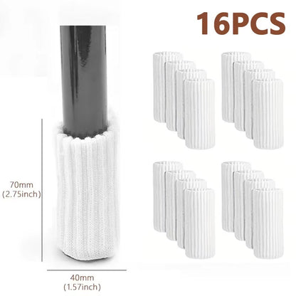 16PCS Knitted Chair Leg Silent Protection Cover Door Handle Wear Resistant anti Slip Floor Scratch Protection Furniture Foot Mat