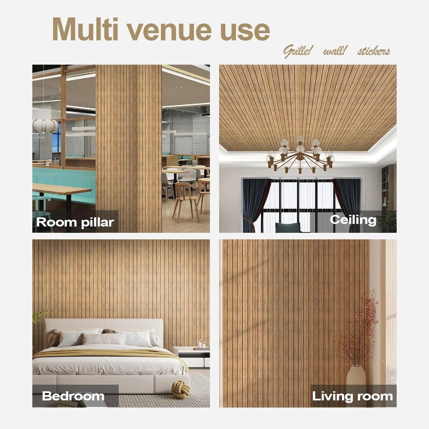 Kuujojo Wood Panel Peel & Stick Wallpaper, Striped Selfadhesive Faux Wood Grain Wall Covering, Easy Diyhome Decor 15.74X118 In