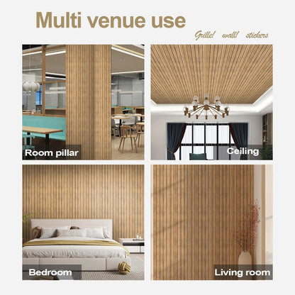 Kuujojo Wood Panel Peel & Stick Wallpaper, Striped Selfadhesive Faux Wood Grain Wall Covering, Easy Diyhome Decor 15.74X118 In