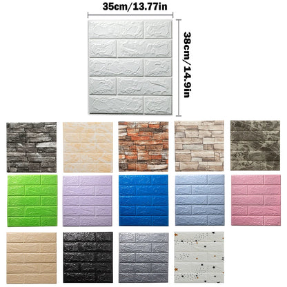 25Pcs 3D Wall Stickers Self Adhesive Wallpaper Panel Home Decor Living Room Bedroom Decoration Bathroom Kitchen House Sticker