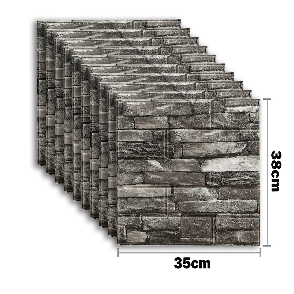 25Pcs 3D Wall Stickers Self Adhesive Wallpaper Panel Home Decor Living Room Bedroom Decoration Bathroom Kitchen House Sticker