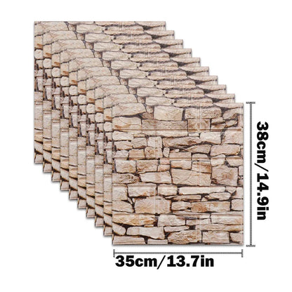 25Pcs 3D Wall Stickers Self Adhesive Wallpaper Panel Home Decor Living Room Bedroom Decoration Bathroom Kitchen House Sticker
